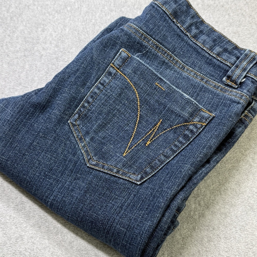 Wet Seal Y2K Bootcut Jeans Womens Size 9 Regular Butterfly Logo Denim Low‎ Rise